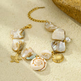 Stainless Steel Bracelet Beach Shell Pearl – Jewelry Gift Ideas — 9