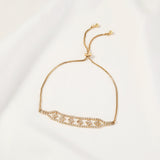 Wavy Rectangular Gold Plated White Zircon – Jewelry Gift Ideas — 5