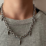 Titanium Steel Tassel Rivet Necklace For Men – Jewelry Gift Ideas — 1