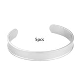 Simple C Shape 10mm Grooved Glossy Bracelet – Jewelry Gift Ideas — 3