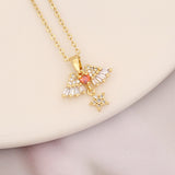 Red Love Maple Leaf Pendant Stainless Steel – Jewelry Gift Ideas — 3