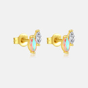 Sterling Silver Diamond Colored Stone Zircon Stud – Stylish Gifts — 6