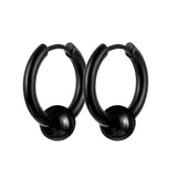 Black Geometric Pendant Stainless Steel Earrings – Jewelry Gift Ideas — 8