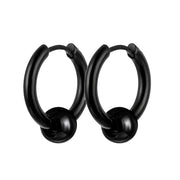 Black Geometric Pendant Stainless Steel Earrings – Jewelry Gift Ideas — 8