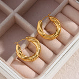 Denisse Twisted Hoop Earrings – Birthday Gifts — 1