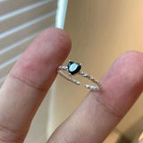 Sweet Cool Style Black Zircon XINGX Ring For Women – Gifts for Her — 4