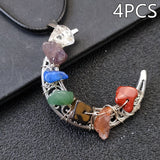 Crystal Stone Seven Chakras Moon Pentagram – Jewelry Gift Ideas — 19