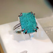 Ice Flower Gemstone Ring Fashion Cubic Oxidation – Stylish Gifts — 1