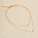 Freshwater Pearl Double-layer Non-fading Necklace – Jewelry Gift Ideas — 1