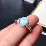 Natural Opal 925 Silver Inlaid Ring – Meaningful Gifts — 4
