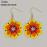 Bohemian Bead Woven Flower Fashion Earrings – Stylish Gifts — 2