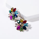 Floral Acrylic Full Diamond Earrings – Unique Gift Ideas — 3