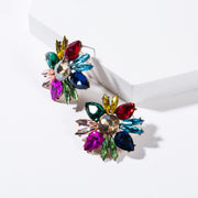 Floral Acrylic Full Diamond Earrings – Unique Gift Ideas — 3