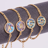 Stainless Steel Round Letter Bracelet – Jewelry Gift Ideas — 1