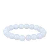 Hotan White Jade Goat Fat Round Bead Bracelet – Jewelry Gift Ideas — 4