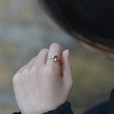 Natural Brazilian Amethyst Water Drop Ring – Small Gift Ideas — 1