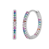 Circle Female Earrings Ear Clip Multicolor Zircon – Gifts for Her — 5