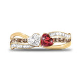 Simple Geometric Line Double Love Ring – Gifts for Couples — 1