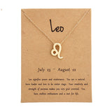Zodiac Simple Gold Alloy Pendant Necklace – Jewelry Gift Ideas — 10