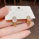 Dongdaemun High-grade Geometric Full Diamond Ear – Small Gift Ideas — 9