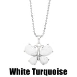 Crystal Agate Butterfly Necklace Pendant Neck – Jewelry Gift Ideas — 13