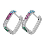 Gold And Silver Small Hoop Crystal Women's Rainbow – Stylish Gifts — 10