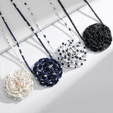 Chiffon Polka Dots Rose Necklace Female – Jewelry Gift Ideas — 3