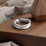 S925 Silver Irregular Bump Matte Brushed Ring – Practical Gifts — 3