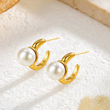 Fashion Stainless Steel C- Shaped Earrings Simple – Stylish Gifts — 5