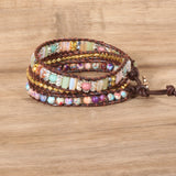 Colored Turquoise Woven Three-layer Bracelet – Jewelry Gift Ideas — 4
