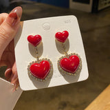 Silver Needle Baroque Heart Pearl Earrings – Special Occasion Gifts — 6