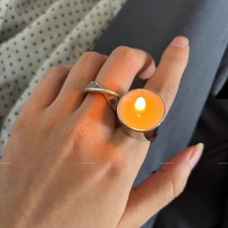 Candle Candlestick Mirror High Profile Retro Ring – Beauty Gifts — 1