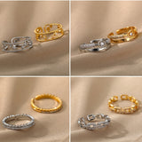 Letter V Open-end Zircon Ring Double Layer – Gift Ideas — 2