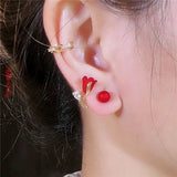 925 Silver Needle Sweet Tulip Earrings One Style – Stylish Gifts — 19