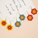 Bohemian Bead Woven Flower Fashion Earrings – Stylish Gifts — 7