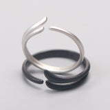 Simple Black And White Wings Couple's Ring – Gifts for Couples — 3