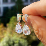 Women's Water Drop Zircon Copper Stud Earrings Fashion – Stylish Gifts — 6