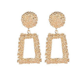 Frosted Geometric Earrings Metal Earrings – Gift Ideas — 1