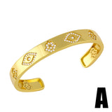 Personalized Wide Brim Gold Hollow Bracelet – Jewelry Gift Ideas — 3