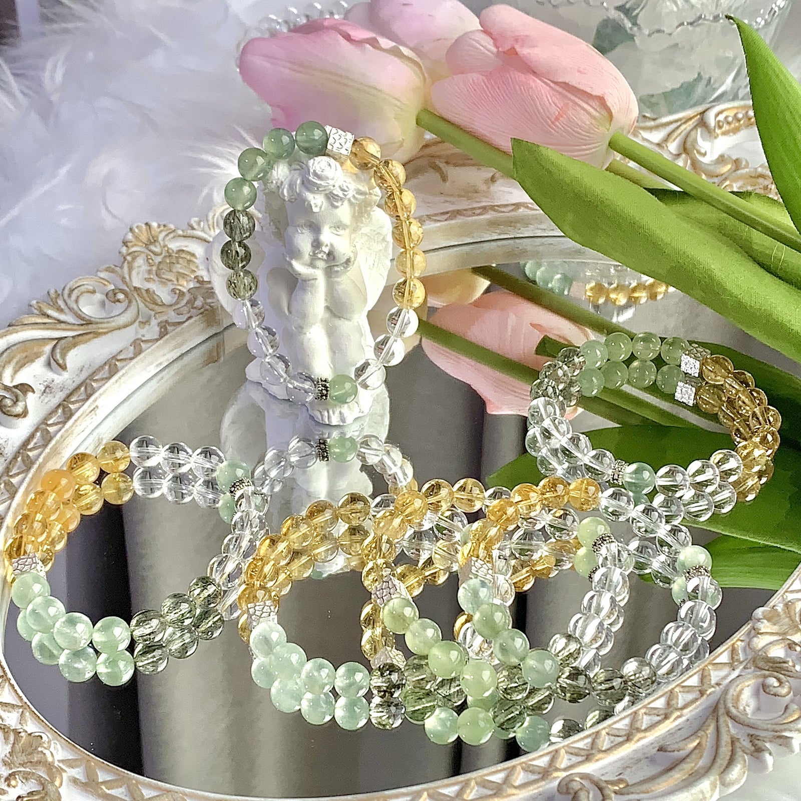 Natural Crystal Bracelet Turquoise Green Quartz – Jewelry Gift Ideas — 1