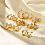 Gold Titanium Steel Chain Ear Ring Ladies – Surprise Gifts — 9
