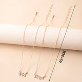 Gold Letter Angel Number 444 777 Multi-layer Chain – Gifts for Her — 6