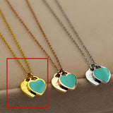 Doppel Herz Necklace Oil Dripping Rose Gold – Jewelry Gift Ideas — 4