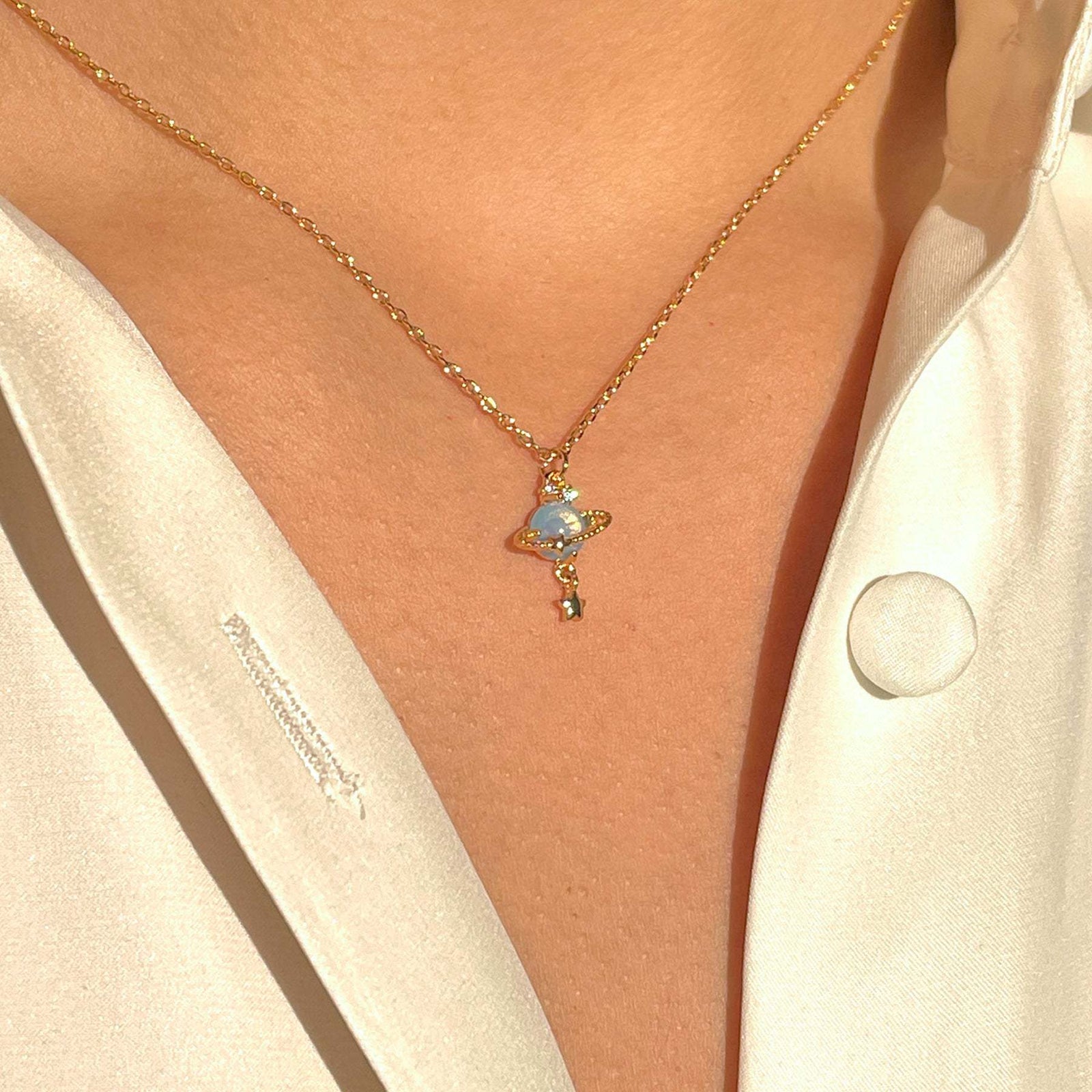 Exquisite Light Luxury Saturn Surround Necklace – Jewelry Gift Ideas — 1