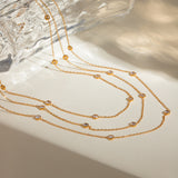 18K Gold Stainless Steel Three-layer Necklace – Jewelry Gift Ideas — 5