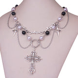 Pearl Tassel Cross Star Necklace – Jewelry Gift Ideas — 4