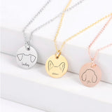 Stainless Steel Dog Ear Round Name Necklace – Jewelry Gift Ideas — 8