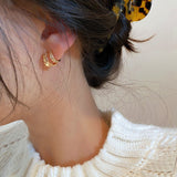 Simple Double-layer Copper-plated Women's Ear Studs – Gifts for Her — 3