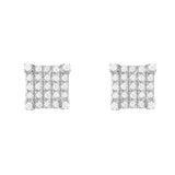 Men's And Women's Silver Inlaid Moissan Earrings – Gifts for Her — 4