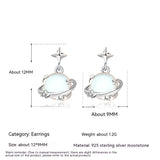 S925 Sterling Silver Moonstone Planet Female South – Gifts for Her — 7